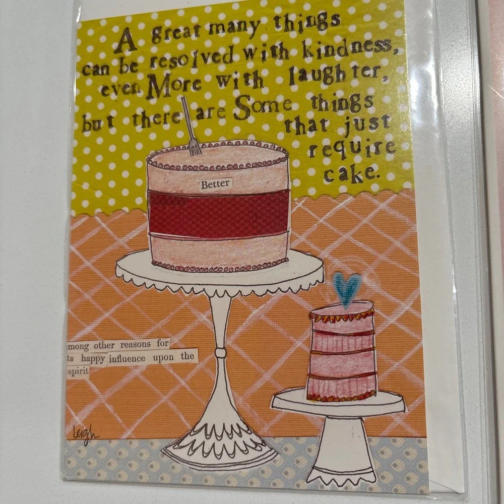 Thinking of You‎ Curly Girl Design 3 Cards Cake Chocolate Humorous Note Cards